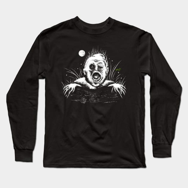 Night Ghoul Long Sleeve T-Shirt by LoudMouthThreads